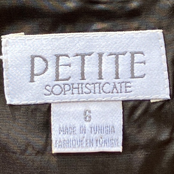 Sleeveless Gold Checked Brown Dress 6 Petite - Picture 6 of 8